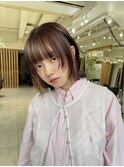 ◎ボブ似合わせカットウェーブミディアムメルティーカラー
