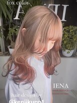 イエナ 渋谷(IENA)&nbsp;デザインカラーケアブリーチカラーダブルカラーオレンジカラー