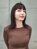 クウキ (kuuki)&nbsp;大人ボブ 浅間町 レイヤーカット ミディアムボブ レッド系カラー