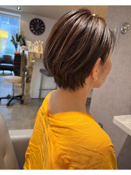 ヘアーエスクールフェイス(hair S. COEUR face) ハイライトショート/大阪美容室/枚方美容室