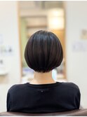 30代40代50代/大人ショートボブ/ミニボブ/白髪染め