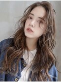 【GEEKS渋谷】ロングレイヤー/マロンベージュ/20代30代/冬カラー
