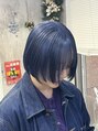 トゥルークリエイション 北千住(True Creation--)&nbsp;ブリーチあり色落ちまで綺麗に仕上がるネイビーカラー♪／北千住