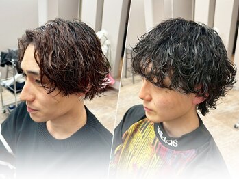 レーヴバイリコ 三軒茶屋(Reve by liko)の写真/【men'sカット＋デザインパーマ￥8800】時短セット&“魅力”を引き出すメンズパーマもお任せを★[三軒茶屋]