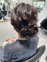 ハープット 府中けやき並木店(HearPut) 結婚式/ヘアセット/ゆるふわ/二次会/ルーズアレンジ/美髪/パール