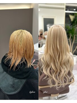ガルボ ヘアー(garbo hair) 高知プルエクステホワイトミルクティーベージュハイトーン