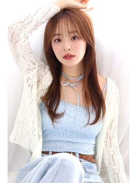 ヘアリゾート バレンタイン(hair+resort valentine) 【20代30代40代】シースルーバング×ロングストレート