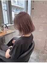 スリー 横浜(THREE)&nbsp;フワっとボブ×ミルクティーベージュ