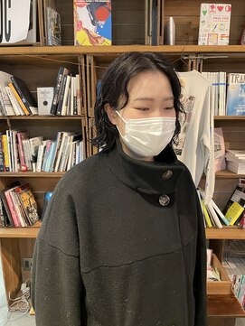 ヘアーアイストゥーレ(HAIR ICI TRE) ボブ ボブパーマ 切りっぱなしボブ　担当渡辺聖