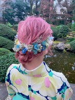 クォーターシーズンズ 茗荷谷(QUARTER SEASONS)&nbsp;ピンクブラウンヘアアレンジ