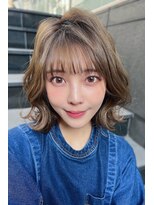 リークフー(Ree cu fuu)&nbsp;10代20代30代40代 前髪　ふわふわ外ハネミディアム　藤沢