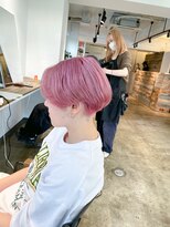 ニュート(Neut )&nbsp;ハイトーンピンクカラー/ショートボブ/ケアブリーチ/名古屋