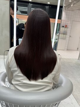 ロンドルーチェ 心斎橋(Lond luce) ダークアッシュ/ミディアムレイヤーカット［髪質改善/縮毛矯正］