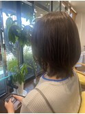 外ハネ/ミディアムウルフ/チョコレートブラウン
