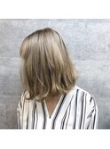 ハイトーン/ベージュ/グレージュ/くびれボブ【池袋/本松】