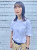 大人可愛い大人美人ナチュラルブラウン切りっぱなしミディアム