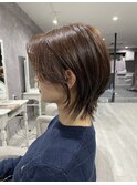 大人可愛いショートウルフ/顔周りレイヤースタイル