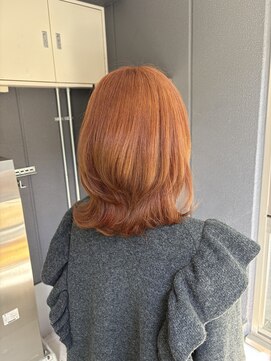 リエコー(RE'ECHO) オレンジブラウンカラー　/ブリーチなしダブルカラー