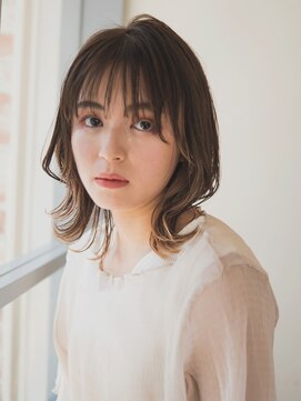 ネオリーブ ジューク 日吉店(Neolive JuQ) 韓国ボブイヤリングカラーグレージュくびれボブ 日吉