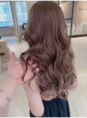 韓国 くびれロング レイヤー ワンホンヘア 小顔前髪