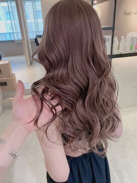 ペレ 栄 アネックス(PELE栄ANNEX) 韓国 くびれロング レイヤー ワンホンヘア 小顔前髪