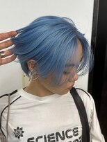 ギークス(GEEKS)&nbsp;【GEEKS渋谷】水色/くびれショートボブ/夏カラー/小顔/レイヤー