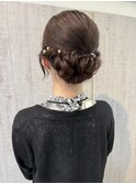お呼ばれミディアムアレンジ