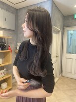 ラボヌールヘアーグレース 門前仲町店(La Bonheur hair grace)&nbsp;【杉本】レイヤーカット/顔周りカット/韓国風ヘア/ベージュ