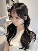 大人かわいい/韓国ヘア/アッシュグレージュ/後れ毛/サイドバング