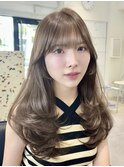 e194ヘーゼルベージュブリーチなし簡単ワンカールレイヤーカット