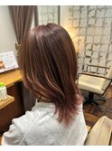 レイヤーカット1/23ピンクブラウン