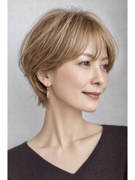 ハーツ(Heart's) 白髪ぼかし脱白髪染め大人ショート40代50代60代