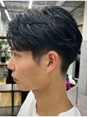 MEN’S/リバースセンターパート/ニュアンスパーマ/錦糸町