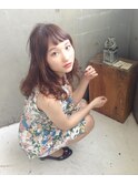 セミロング　オン眉前髪