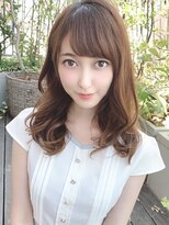 シルクレイ 新宿店(Silk-lei)&nbsp;大人かわいいフェザーバング,テラコッタ,小顔