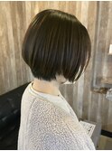 丸みショートボブ 骨格似合わせカット 小顔ショート