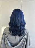 【桑原雪音】モテ髪艶髪ネイビーブルー/大人ゆるふわミディアム