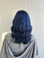 ガリカ シーム(Gallica/SEAM)&nbsp;【桑原雪音】モテ髪艶髪ネイビーブルー/大人ゆるふわミディアム