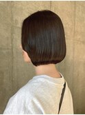 20代30代 ダークトーン 艶感 丸み ボブ ストレート