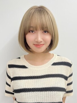 エアー 横浜(AIR) 【長谷川】インナーグレー柔らかベージュボブ