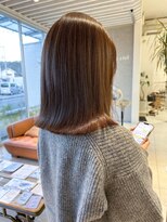 オブジェ シエル(obje't ciel)&nbsp;【obje't ciel】外はねボブ/艶アプリコットブラウン【山口紗季】