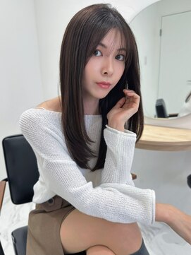 シェノン 夙川(CHAINON) デザインカラー/レイヤーカット/ウェットヘア/オリーブベージュ