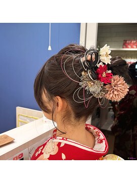 ティーワン 神埼店(T-one) ■成人式用　アップスタイル×水引×花飾