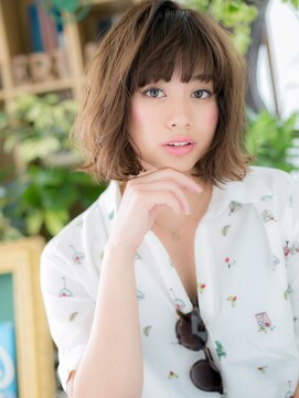 カバーヘア ブリス 上尾西口店(COVER HAIR bliss) 大人かわいいバレイヤージュ小顔外ハネボブh3上尾20代30代40代