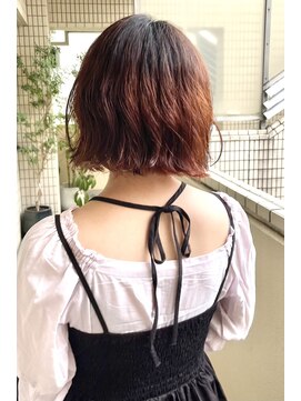 ファイブシーン アオヤマ(5SCENE AOYAMA) 切りっぱなしボブミニボブパーマくびれボブ外ハネボブブリーチ