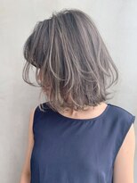 シオン(shion)&nbsp;くすみベージュボブルフウルフレイヤーロング_ba237281