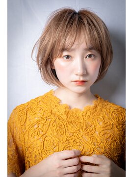 カバーヘア ブリス 大宮西口(COVER HAIR bliss) フレンチカジュアルハイライトくせ毛風こなれボブw大宮20代30代