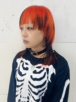 クク(QUQU)&nbsp;デザインカラー　オレンジ　ウルフ　レイヤー