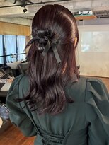 【あきら】ヘアセットカチモリハーフアップ結婚式