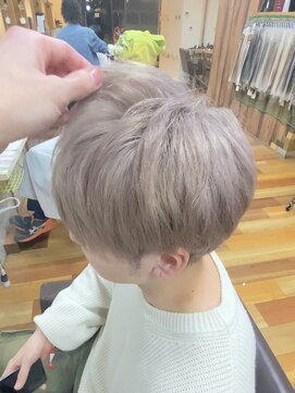 イエローコーン 金沢文庫店(YELLOW CORN) ミルクティーグレージュ/ケアブリーチ/ダブルカラー